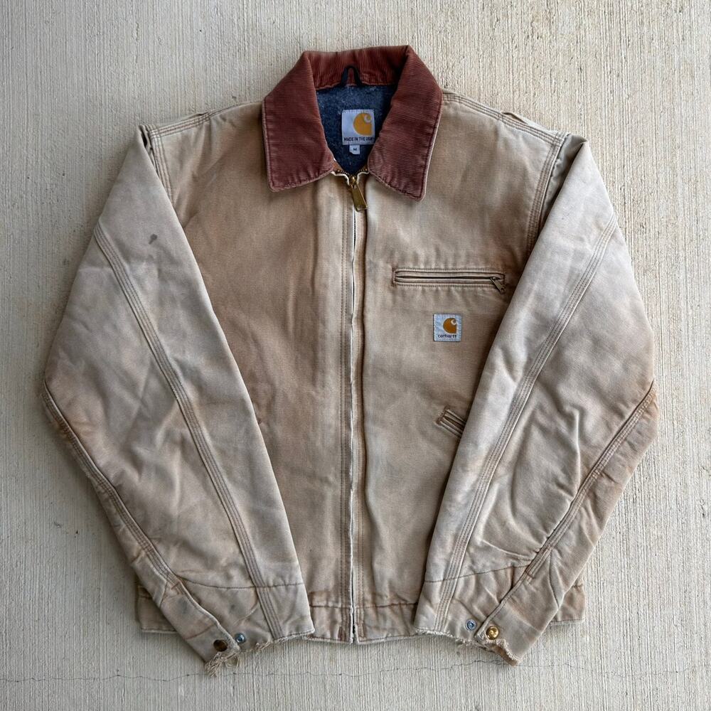 Carhartt J001 brown faded detroit work wear jacket